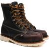 Thorogood American Heritage 8” Steel Toe Work Boots for Men – Full-Grain Leather with Moc Toe, Slip-Resistant Wedge Outsole, and Comfort Insole; EH Rated(Briar Pitstop – Maxwear 90 Creme)