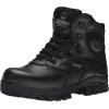 Thorogood Deuce 6” Waterproof Side-Zip Black Tactical Boots for Men and Women with Composite Safety Toe, Full-Grain Leather, and Slip-Resistant Outsole; BBP & EH Rated(Black)
