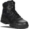 Thorogood Deuce 6” Waterproof Side-Zip Black Tactical Boots for Men and Women with Full-Grain Leather, Soft Toe, and Slip-Resistant Outsole; BBP & EH Rated(Black)