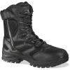 Thorogood Deuce 8” Waterproof Side-Zip Black Tactical Boots for Men and Women with Composite Safety Toe, Full-Grain Leather, and Slip-Resistant Outsole; BBP & Rated(Black)