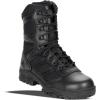 Thorogood Deuce 8” Waterproof Side-Zip Black Tactical Boots for Men and Women with Full-Grain Leather, Soft Toe, and Slip-Resistant Outsole; BBP & EH Rated(Black)