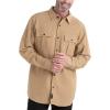 Thorogood Men’s Heavyweight Brushed Flannel Long Sleeve Button Up Shirt(Curry Melange)