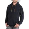 Thorogood Men’s Heavyweight Hoodie Embossed Logo Pullover Workwear Sweatshirt(Black)