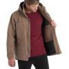 Thorogood Men’s Iron River Heavyweight Jacket, Insulated Stone Washed Canvas Workwear Coat with Hood(Otter)