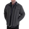 Thorogood Men’s Merrill Heavyweight Berber Lined Shirt Jacket, Button Up Workwear Flannel Shacket(Charcoal Melange)