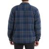 Thorogood Men’s Merrill Heavyweight Berber Lined Shirt Jacket, Button Up Workwear Flannel Shacket(Heavy Labor Blue Plaid)