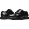 Thorogood Uniform Classics Oxford Black Dress Shoes for Men Featuring High-Shine Leather, Removable EVA Comfort Insole, and Slip-Resistant Blown Rubber Outsole(Black)