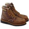 Thorogood 1957 Series 6” Waterproof Steel Toe Work Boots for Men – Full-Grain Leather with Moc Toe, Comfort Insole, and Slip-Resistant Heel Outsole; EH Rated(Dark Brown)