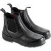 Thorogood 6” Slip On Safety Toe Station Boots for Men and Women – Leather with Quick Release, Slip-Resistant Outsole, and Translucent Non-Marking Bottom; EH Rated(Black)