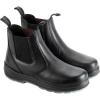 Thorogood 6” Slip On Station Boots for Men and Women – Soft Toe Leather with Quick Release, Slip-Resistant Outsole, and Translucent Non-Marking Bottom; EH Rated(Black)