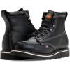 Thorogood American Heritage 6” Moc Toe Work Boots for Men – Soft Toe, Premium Full-Grain Leather with Slip-Resistant Wedge Outsole and Comfort Insole; EH Rated(Black (Midnight Series))
