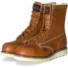 Thorogood American Heritage 8” Steel Toe Work Boots for Men – Full-Grain Leather with Round Toe, Slip-Resistant Wedge Outsole and Comfort Insole; EH Rated(Tobacco Oil-tanned)