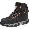 Thorogood Crosstrex 6” Waterproof Safety Toe Hiking Boots for Men – Breathable Premium Leather and Mesh with Comfort Insole and Athletic Traction Outsole; ASTM Rated(Black/Orange)