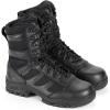 Thorogood Deuce 8” Waterproof Side-Zip Black Tactical Boots for Men and Women with Composite Safety Toe, Full-Grain Leather, and Slip-Resistant Outsole; BBP & Rated(Black)
