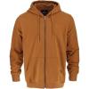 Thorogood Men’s Heavyweight Hoodie Zip Up Workwear Sweatshirt(Golden Brown)
