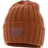 Thorogood Men’s Logger’s Beanie Merino Wool Knit Winter Hat(Golden Brown)