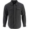 Thorogood Men’s Merrill Heavyweight Berber Lined Shirt Jacket, Button Up Workwear Flannel Shacket(Charcoal Melange)