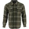 Thorogood Men’s Merrill Heavyweight Berber Lined Shirt Jacket, Button Up Workwear Flannel Shacket(Heavy Labor Green Plaid)