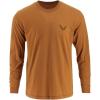 Thorogood Men’s Wheel Script Logo Long Sleeve T-Shirt(Golden Brown)