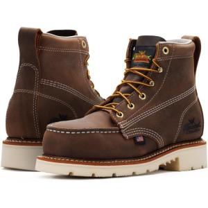 Thorogood 6” Work Boots for Women – American Heritage – Full-Grain Leather with Comfort Insoles and Slip-Resistant Heel Outsoles, Made in USA(Crazy Horse)