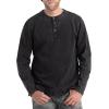 Thorogood Men’s Heavyweight Vintage Wash Long Sleeve Henley(Black)