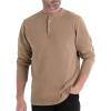 Thorogood Men’s Heavyweight Vintage Wash Long Sleeve Henley(Otter)