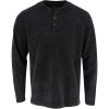 Thorogood Men’s Heavyweight Vintage Wash Long Sleeve Henley(Black)