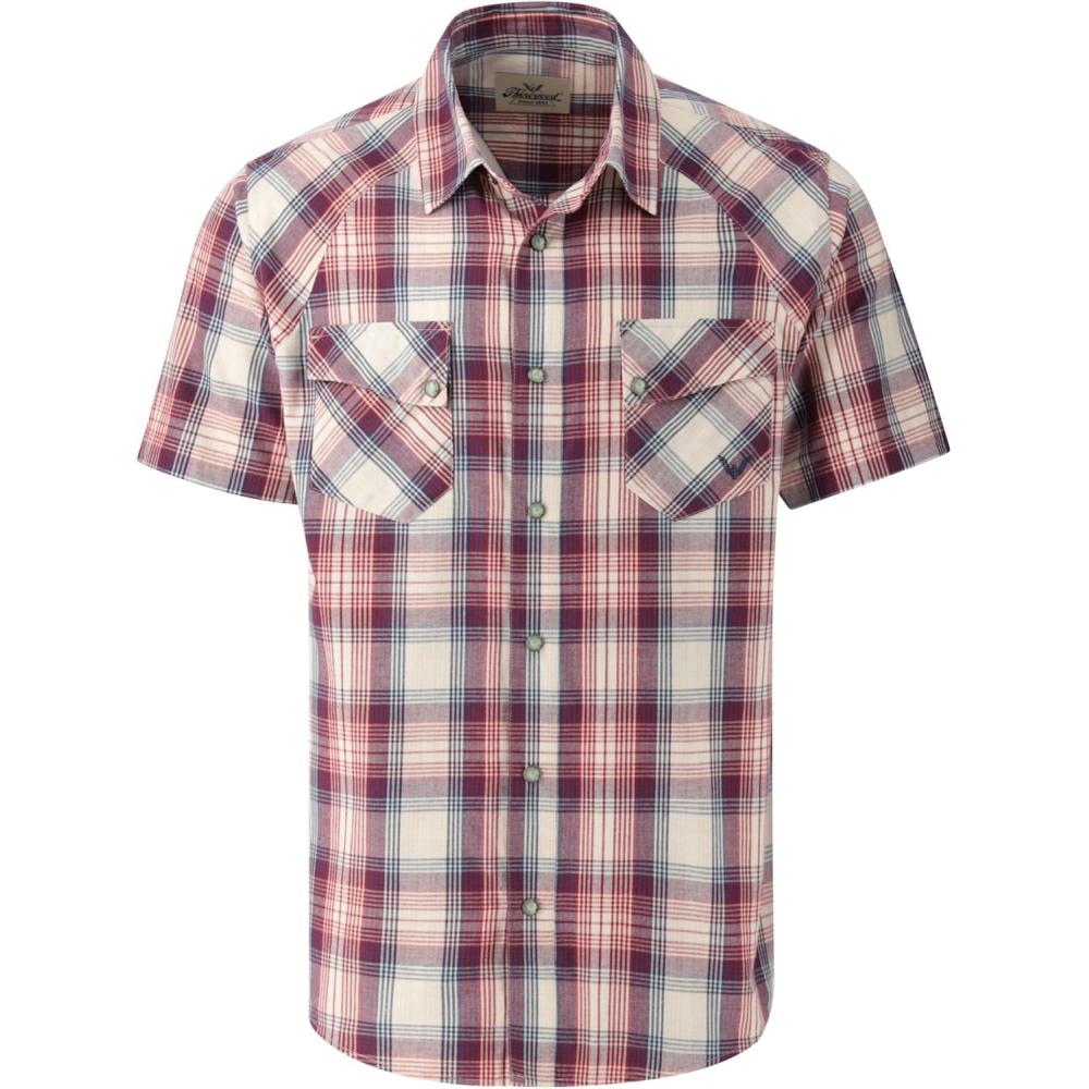 imageThorogood Mens Western Short Sleeve Snap Down ShirtAmerican Sunrise Plaid