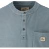 Thorogood Men’s Pocket Henley Vintage Wash Short Sleeve Shirt(Goblet Blue)