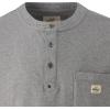 Thorogood Men’s Pocket Henley Vintage Wash Short Sleeve Shirt(Medium Light Heather Gray)