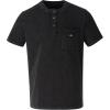 Thorogood Men’s Pocket Henley Vintage Wash Short Sleeve Shirt(Black)