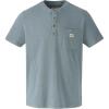 Thorogood Men’s Pocket Henley Vintage Wash Short Sleeve Shirt(Goblet Blue)