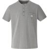 Thorogood Men’s Pocket Henley Vintage Wash Short Sleeve Shirt(Medium Light Heather Gray)