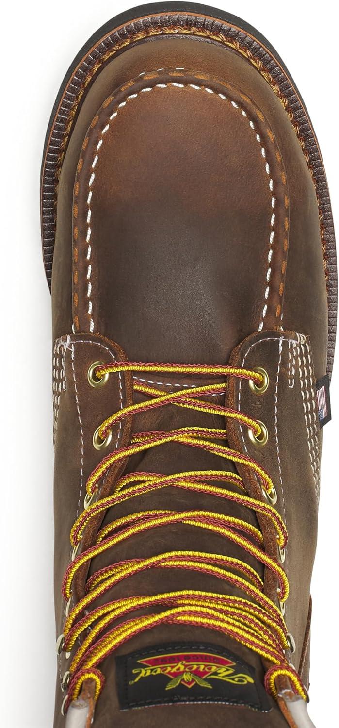 imageThorogood 1957 Series Waterproof 8quot Steel Safety Toe Durable ampamp Reliable Footwear Moc Toe Maxwear Wedge Mens Work BootsCrazy Horse