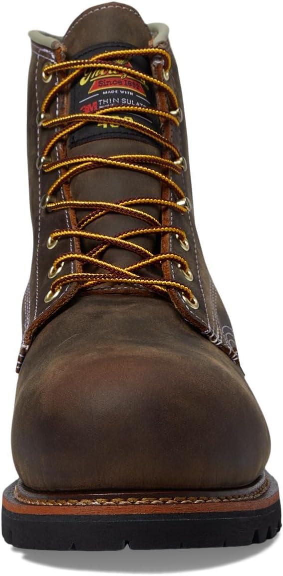 imageThorogood American Heritage 6 Leather Waterproof Insulated Work Shoes for Men with Composite Shank Nano Safety Toe Oil and SlipResistant OutsoleCrazy Horse