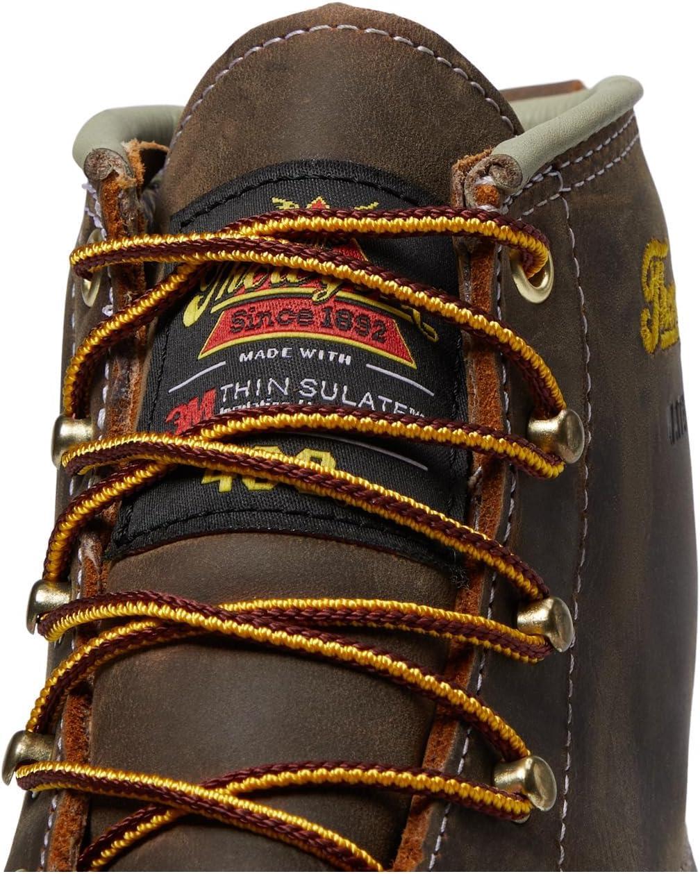 imageThorogood American Heritage 6 Leather Waterproof Insulated Work Shoes for Men with Composite Shank Nano Safety Toe Oil and SlipResistant OutsoleCrazy Horse