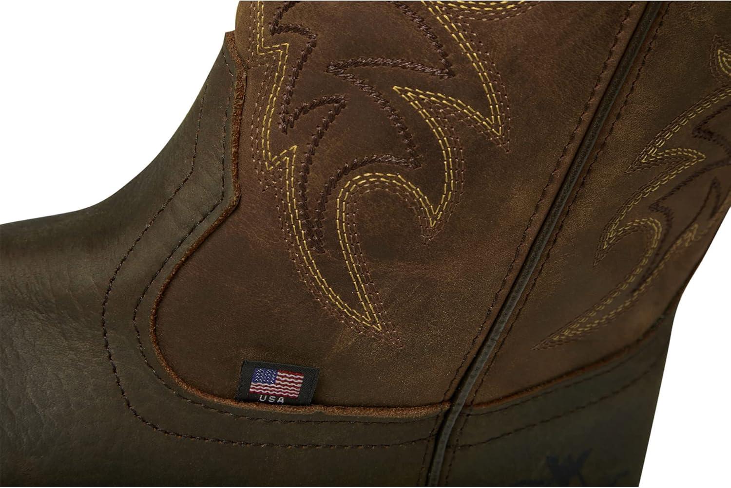 imageThorogood Mens American Heritage Square Toe WellingtonPebble Brown BottomCrazy Horse Upper